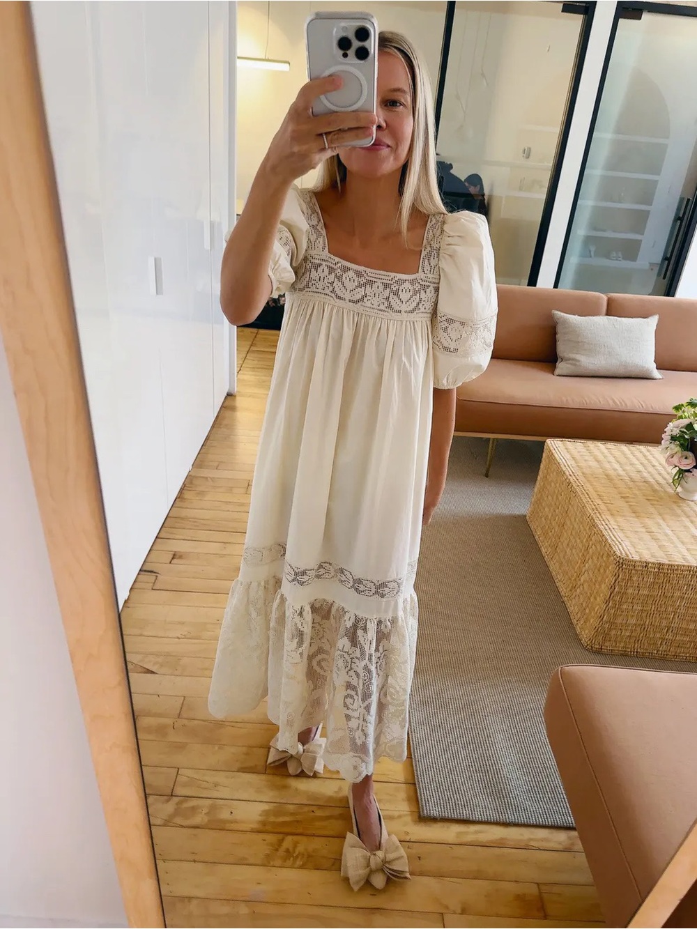 BNWT Loeffler Randall Jo Dress in Cream